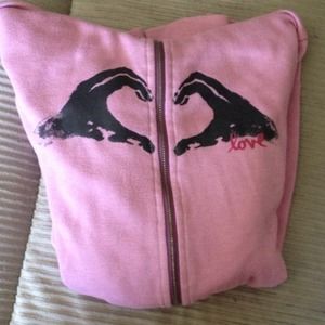 ROXY pink zip up jacket