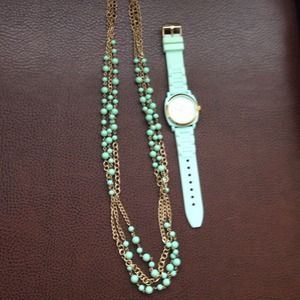 Necklace and watch