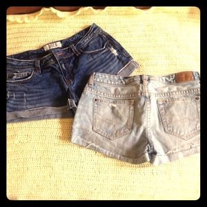 2 pair Aeropostale Jean Shorts