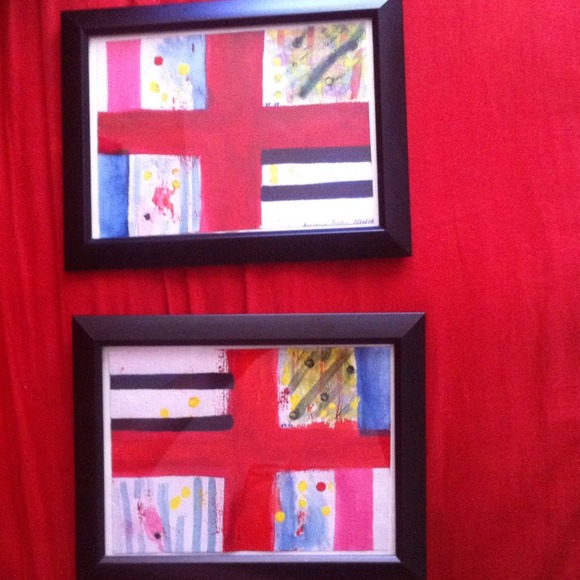 Reverse Symmetry set watercolor paintings!