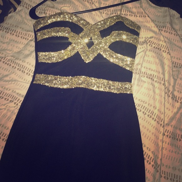 Black & Gold dress.