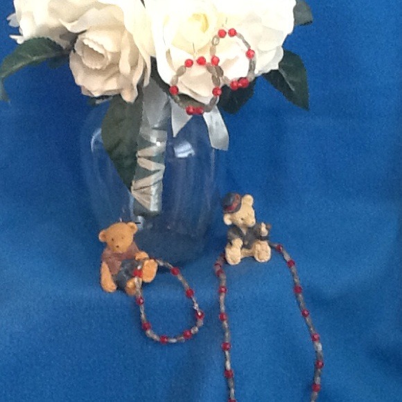 3pc Hand Crafted Stone/Bead Set