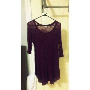 Free people plum 3/4 shirt
