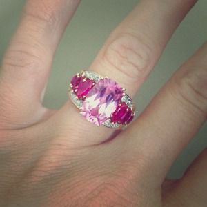 Pink diamond ring
