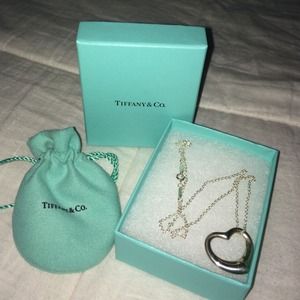 SALETiffany & Co. Elsa Peretti Open Heart Necklace
