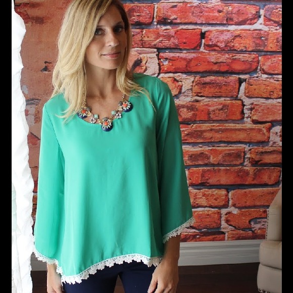 Jade crochet hem top - Picture 4 of 4