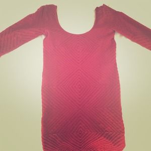Red Long Sleeved BCBG Generation dress
