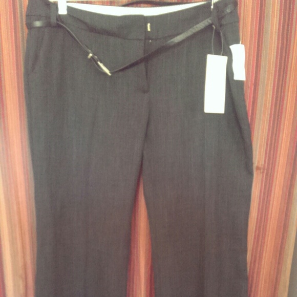 Dark gray slacks