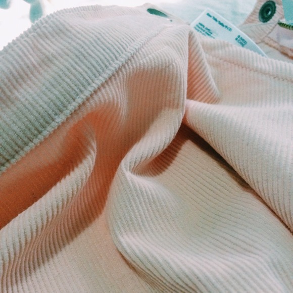 AA corduroy circle skirt // summer peach