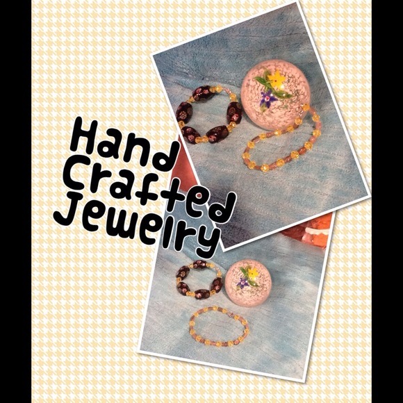 2pc Stone and Bead Bracelet Set