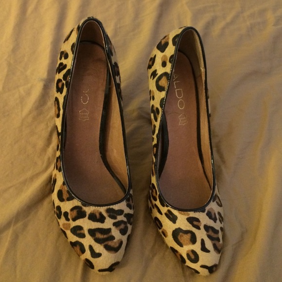 Aldo leopard pump heels