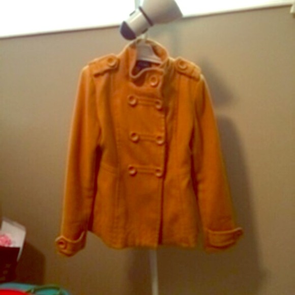 Mustard yellow peacoat