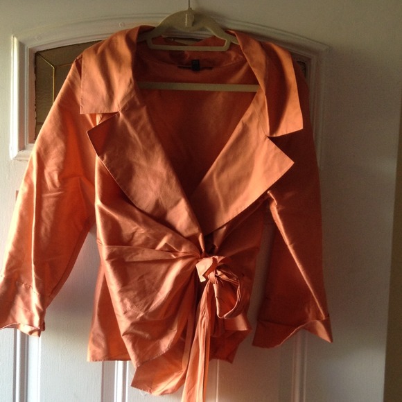 A burnt orange shirt by Lafayette 148 size 14