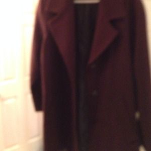 Wine colored wool. coat
