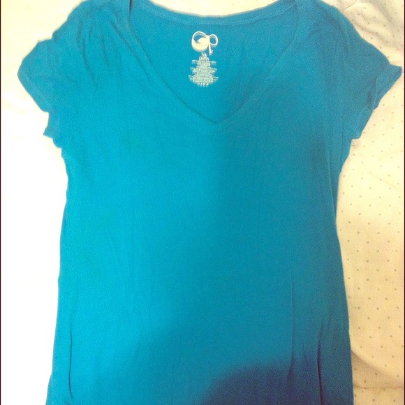 Blue v-neck