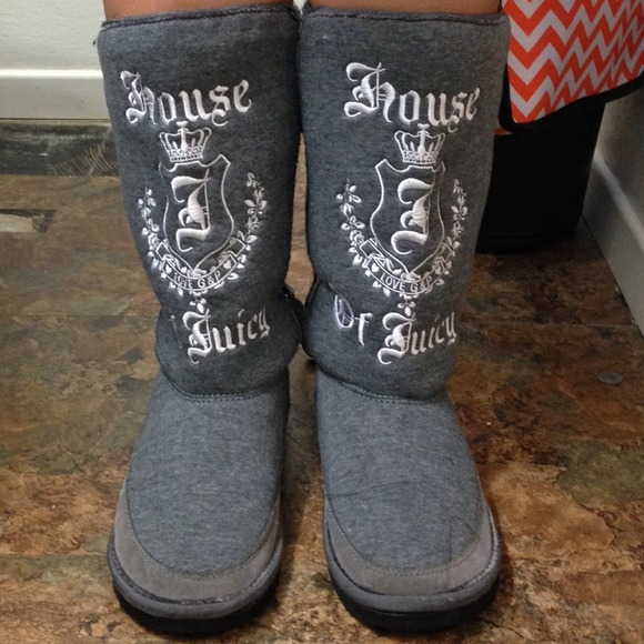 Gray juicy boots