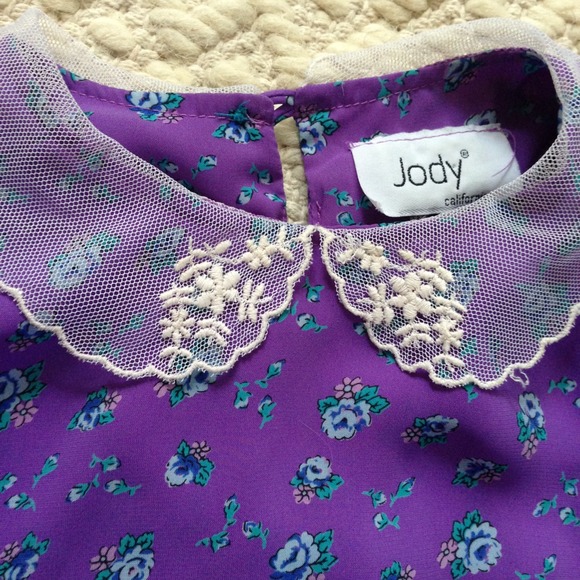 🚫🚫SOLD🚫🚫Vintage Peter Pan collar floral dress - Picture 2 of 4