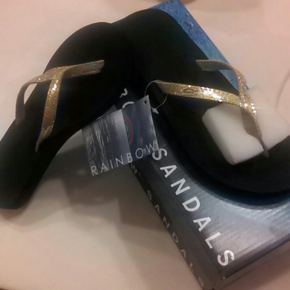 Gold rainbow sandals
