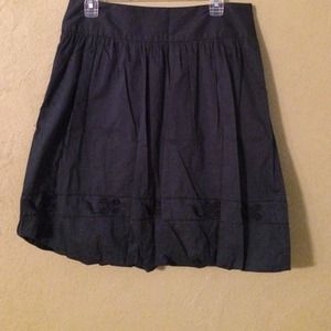 Navy darted skirt