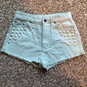 UO High rise mint shorts