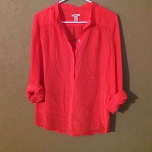 Coral J. Crew blouse