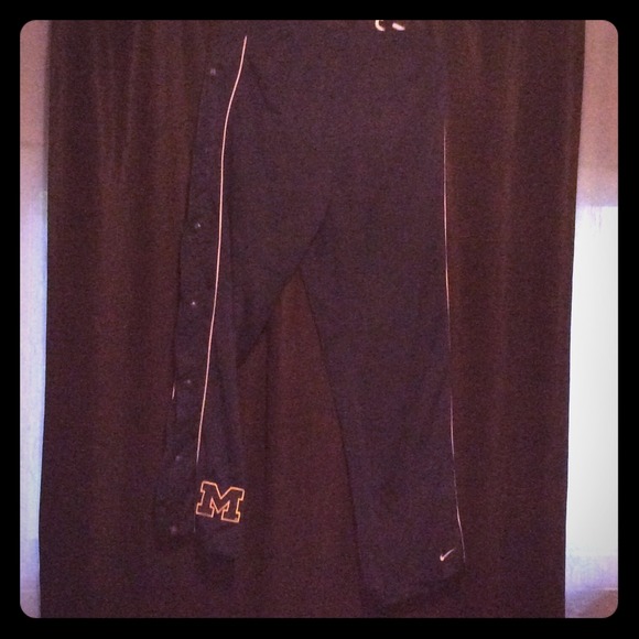 University of Michigan warm up pants.