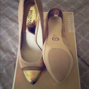 Michael Kors suede Cynthia platform pumps