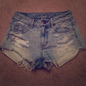 AE high waisted festival shorts!