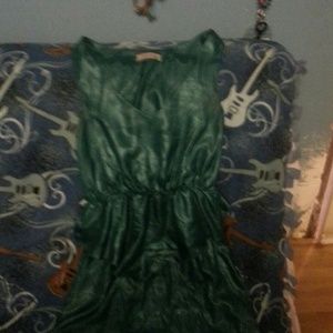 A 1920's inspired aqua green dress. Small.