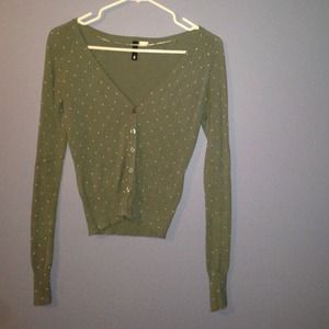 Polka Dot Button up Sweater
