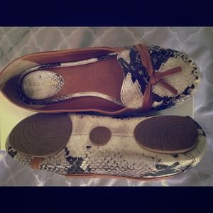 Kate Spade Libby Roccia snake skin loafers