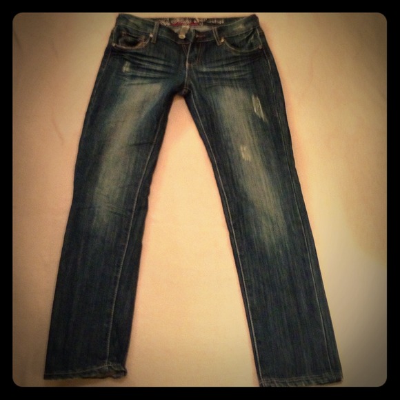 CR distressed skinny jeans