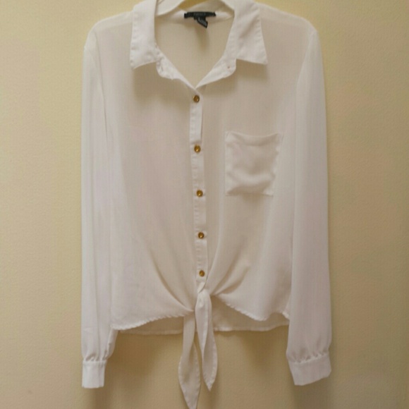 🚫reserved🚫 Self-Tied Shear Button Up