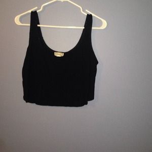 Plain Black Crop Top