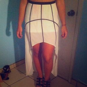 DO & be White black tunic hem skirt
