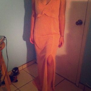 Peach  summer long dress