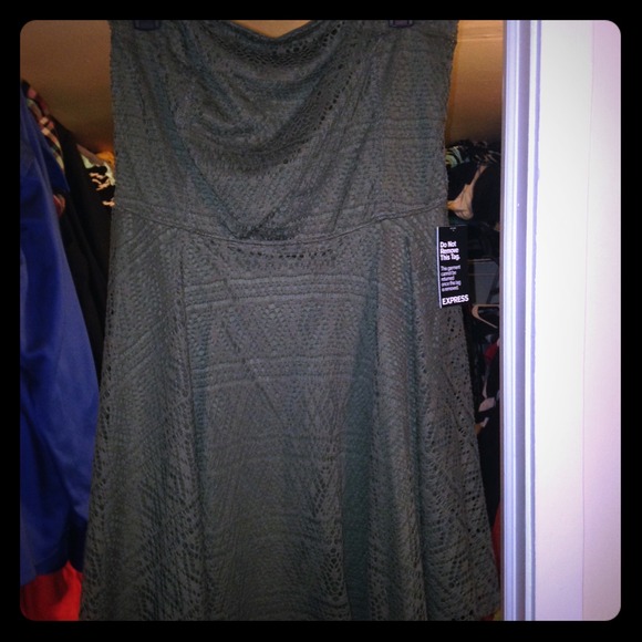 Dark green dress with detail