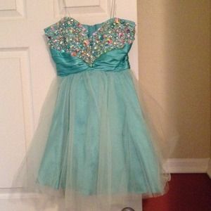 Light blue homecoming dress