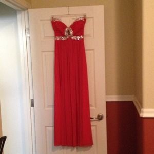 Coral prom dress