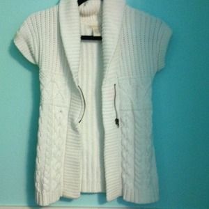 Half zip short sleeve sweater