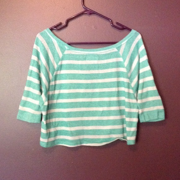 Hollister mint stripe sweater - Picture 2 of 2