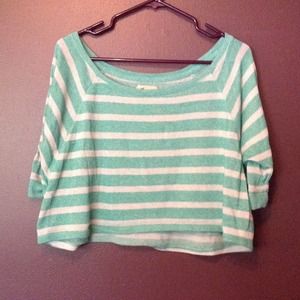 Hollister mint stripe sweater