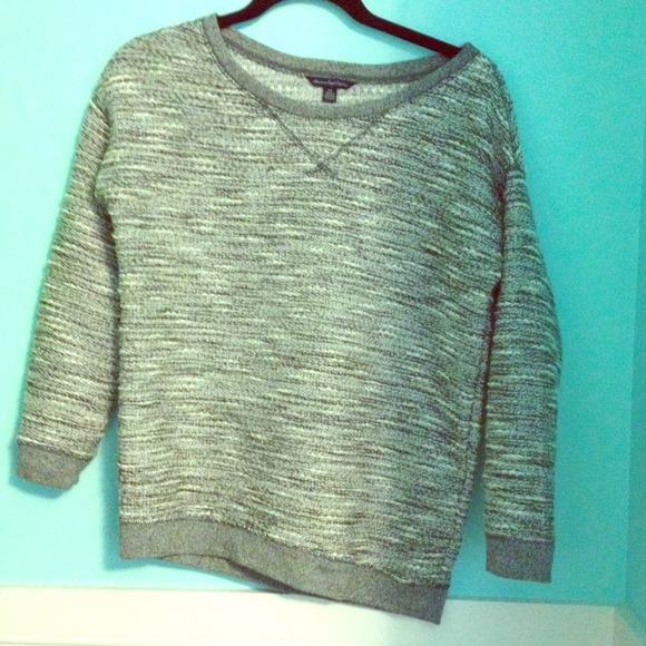 Grey and white sweater