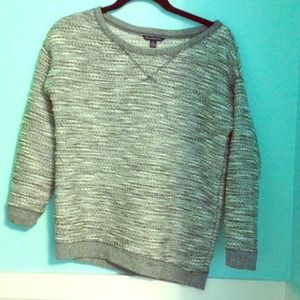 Grey and white sweater