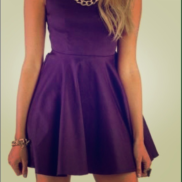 Purple skater dress