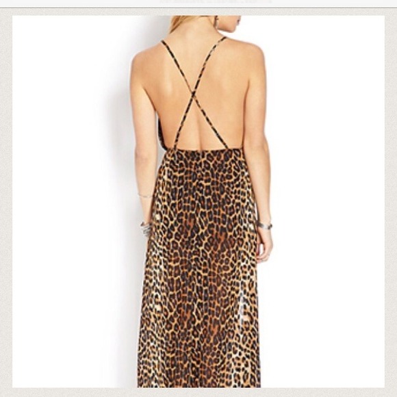 ❌SOLD❌NWOT Leopard print maxi dress - Picture 3 of 3