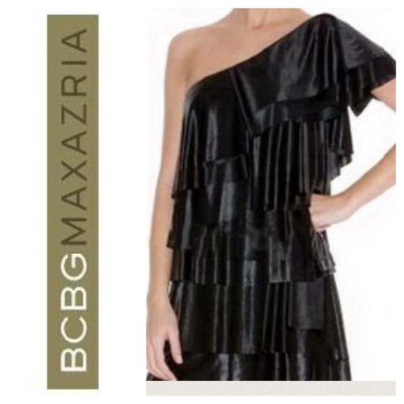 NWT BCBG MAXAZRIA Black tiered dress. Sz S
