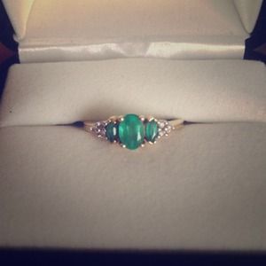 Emerald and Diamond Ring.