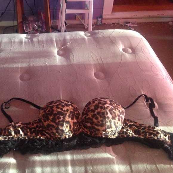 Cheetah print push up bra