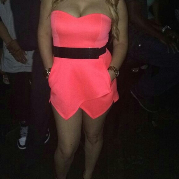 Neon Envelope Skort Romper